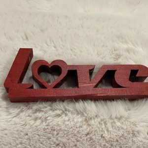 Love word with heart