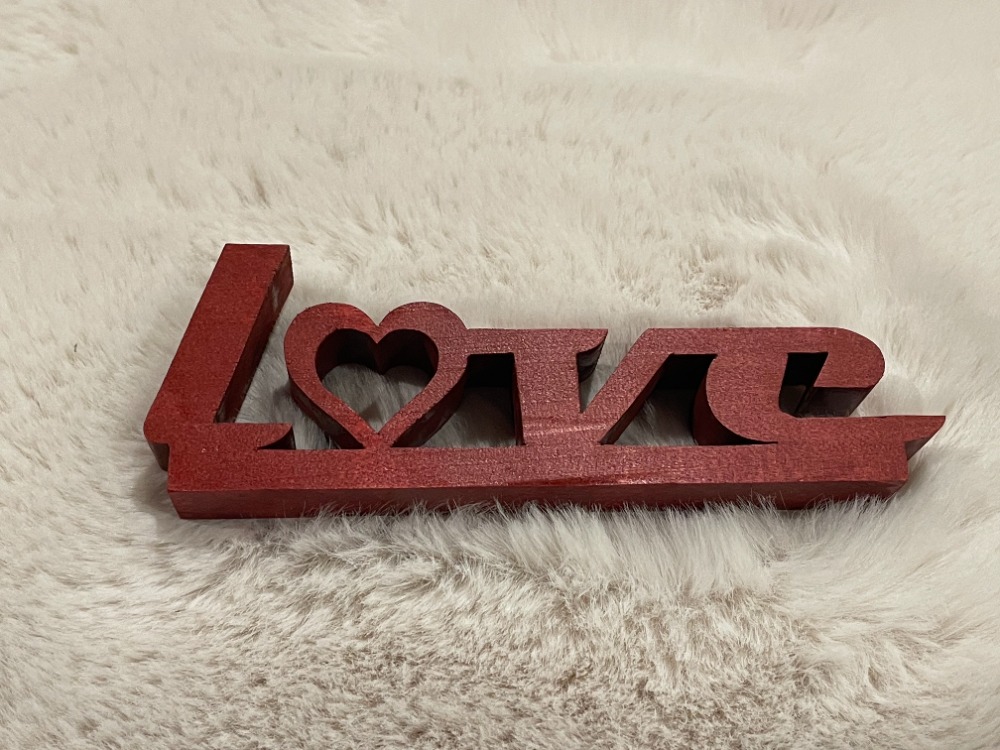 Love word with heart